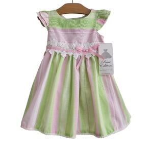 3T New Rare Editions lined lined Striped Kids Dress